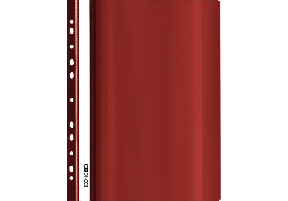 Папка-швидкозшивач ECONOMIX А4 з перф., глянець бордо (E31510-18)